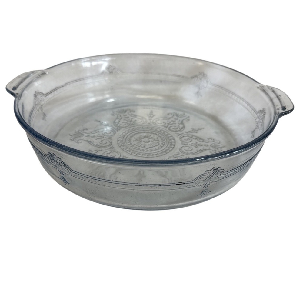 Fire King Philbe Sapphire Blue Glass Casserole Baking Dish 1 Quart Round Vintage